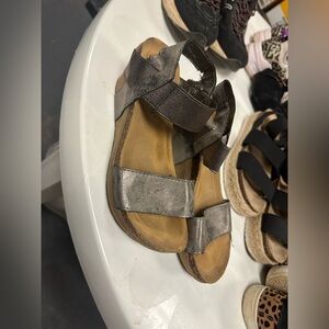 Metallic Sandals with Straps